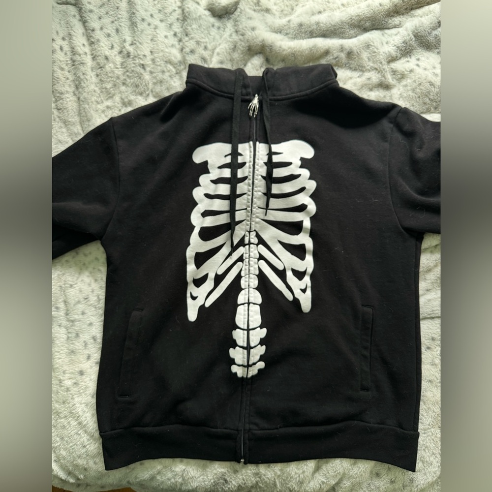 Official Phoebe Bridgers Punisher Skeleton Hoodie  W/ Zipper Pull 2XL (FITS XL)